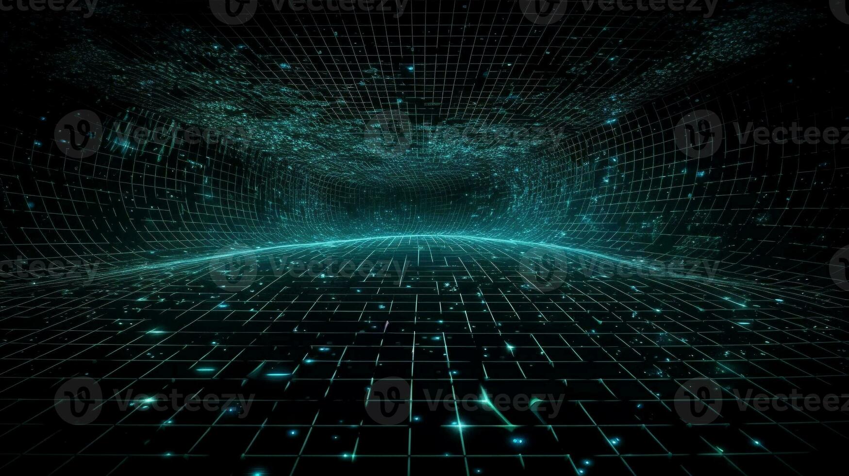complex big data and world wide connection abstract. Generative AI. photo