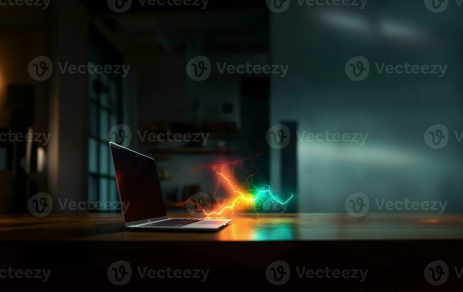Notebook or laptop screen mockup, Technology business strategy and digital marketing concept. Generative AI. photo