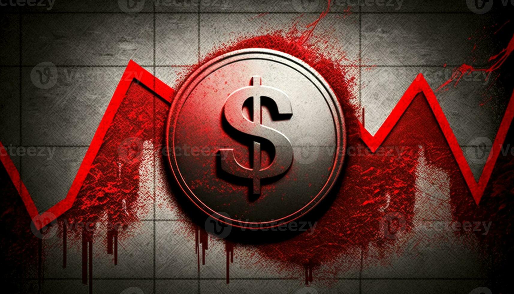 An image of increasing the dollar rate. Money symbol with upward stretched arrow, profit, income, economy and income, Icons for business concepts. Generative AI. photo