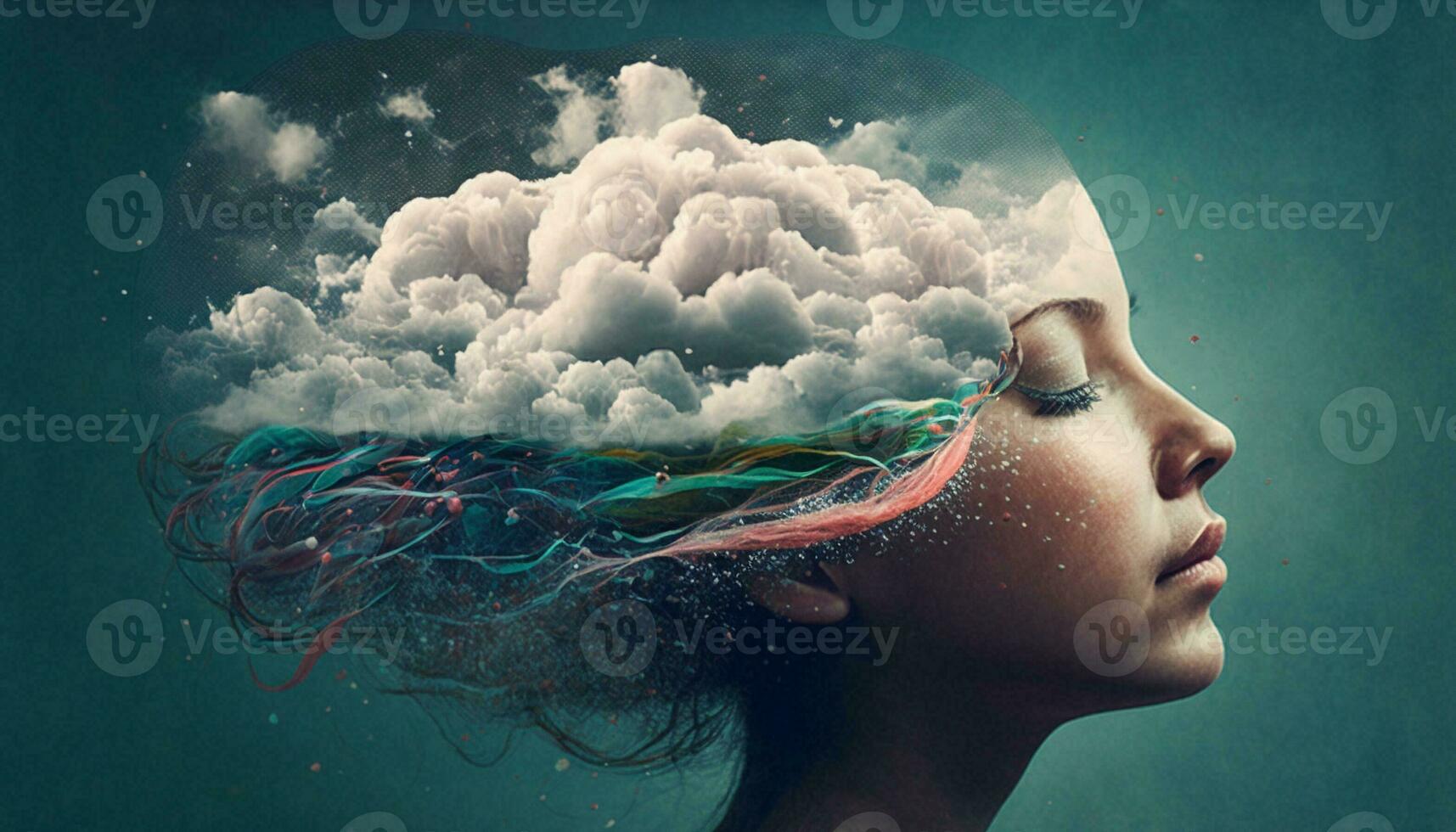 The human brain in the dream world is beyond imagination. Generative AI. photo