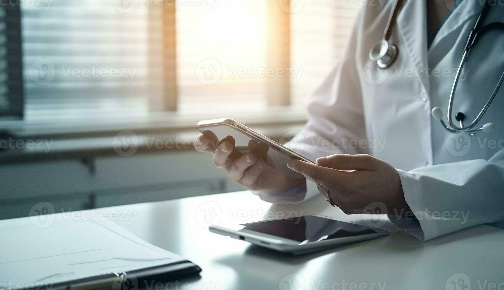 Medical abstract background medical digital symbol graphic. Generative AI. photo