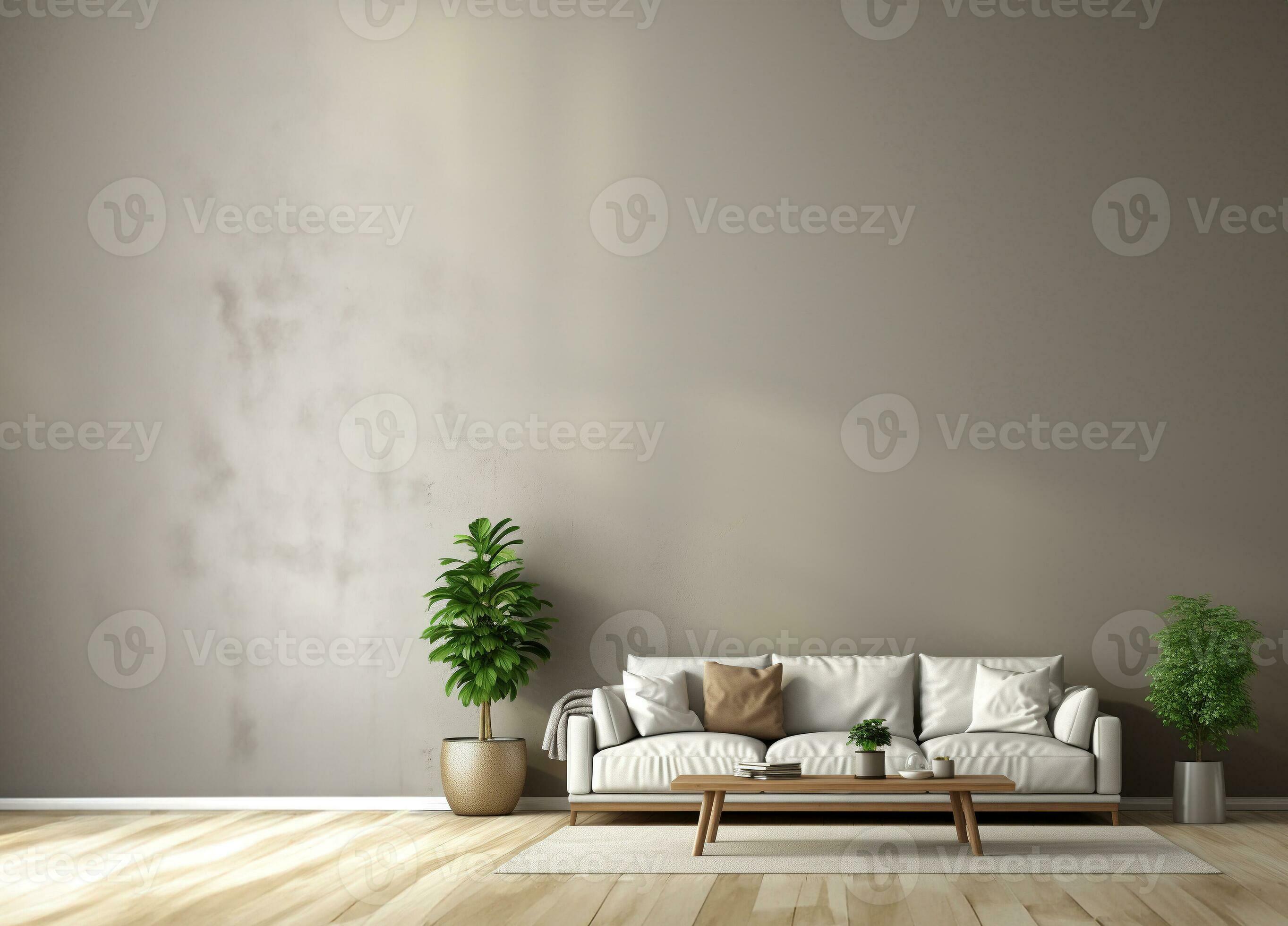Interior mock up living room. object in modern living room with sofa