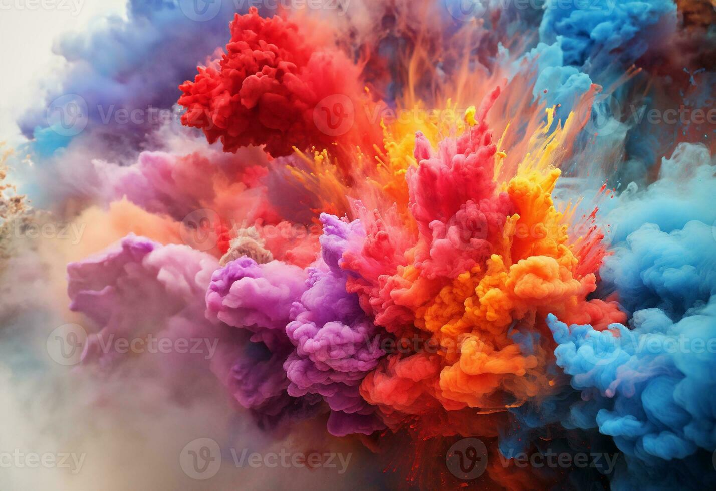 Smoke cloud design element on black background. Generative AI. photo