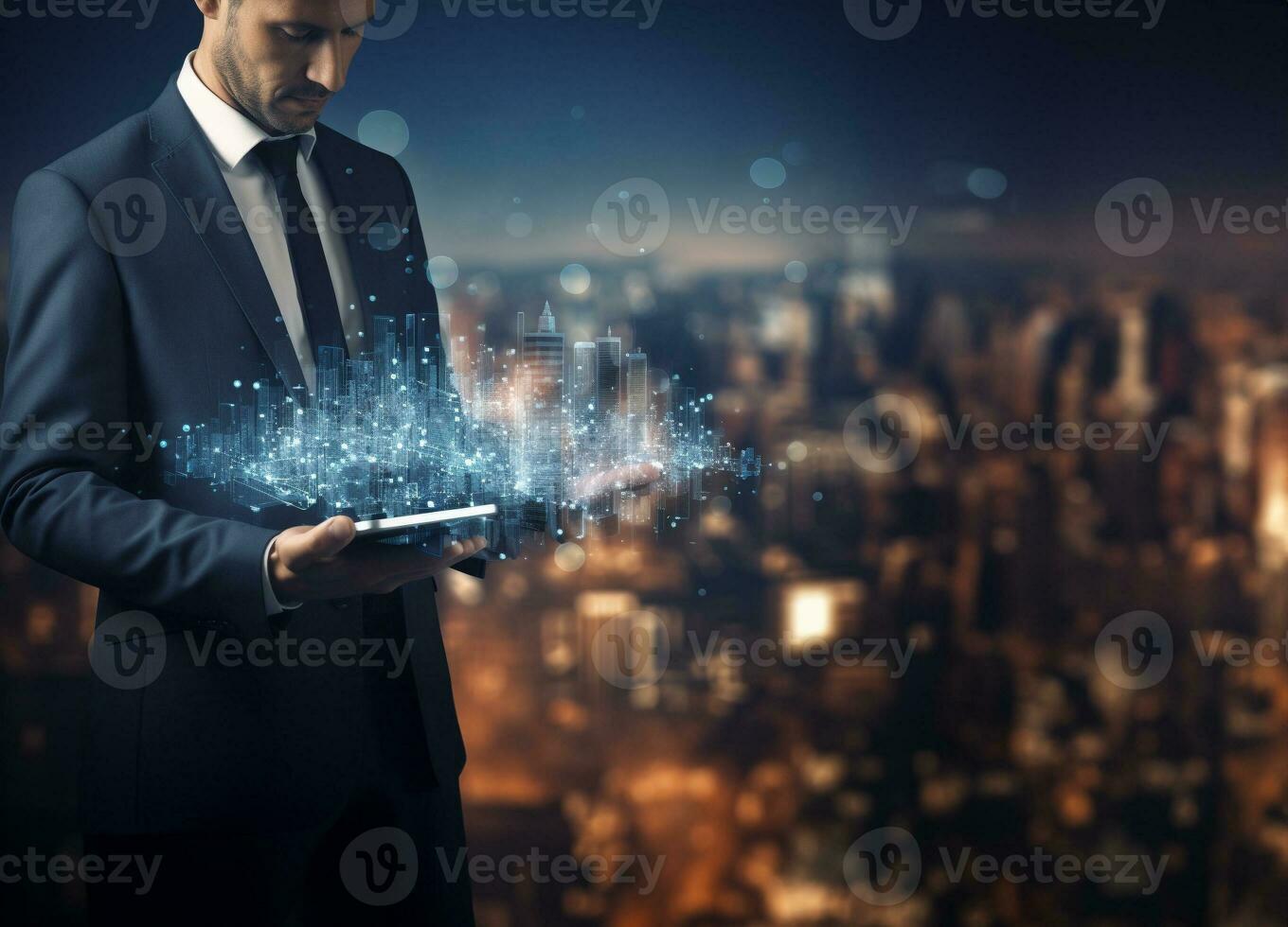 Wireless internet network for global business growth social media Digital e-commerce. Generative AI. photo