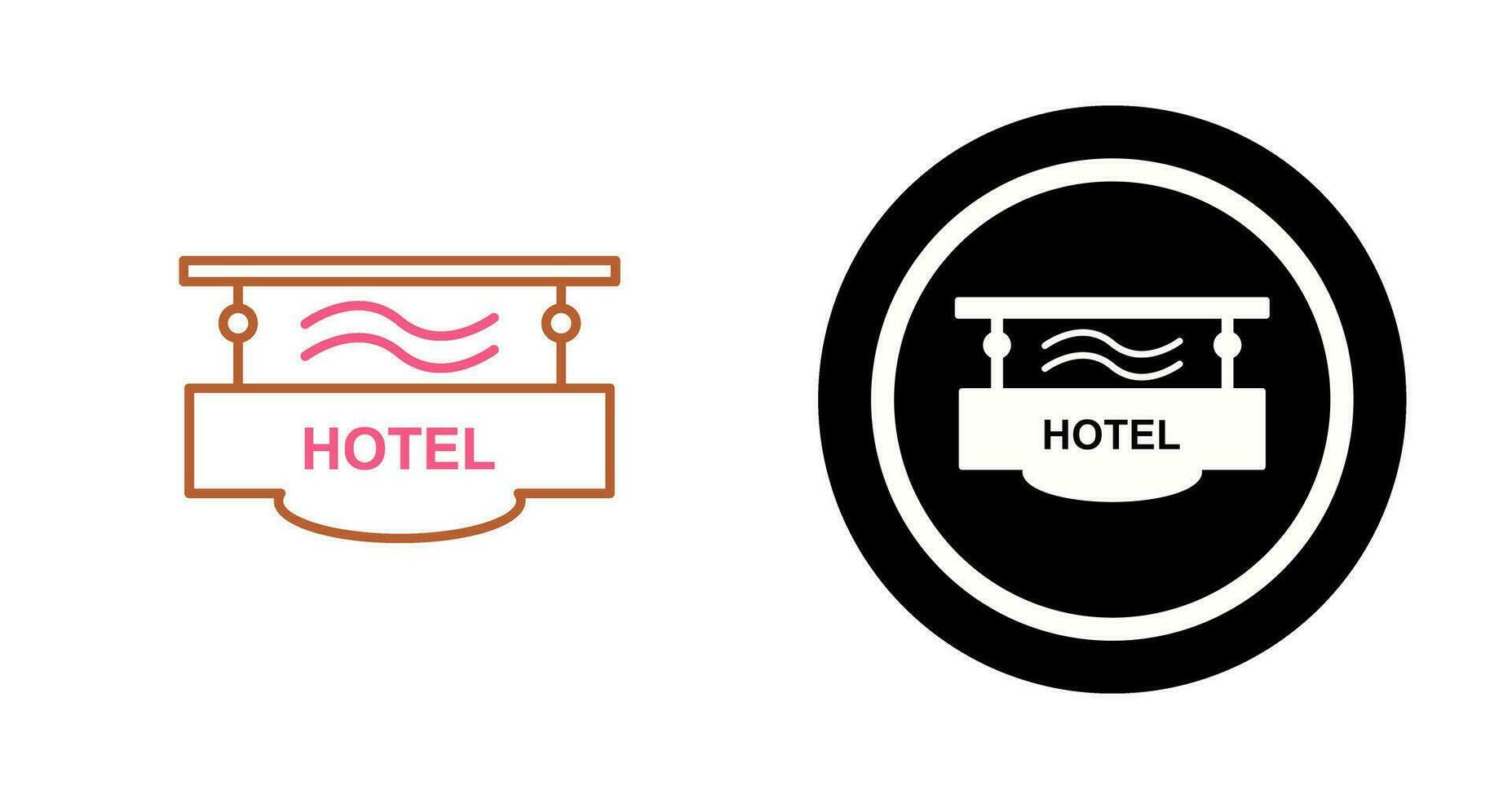 icono de vector de signo de hotel