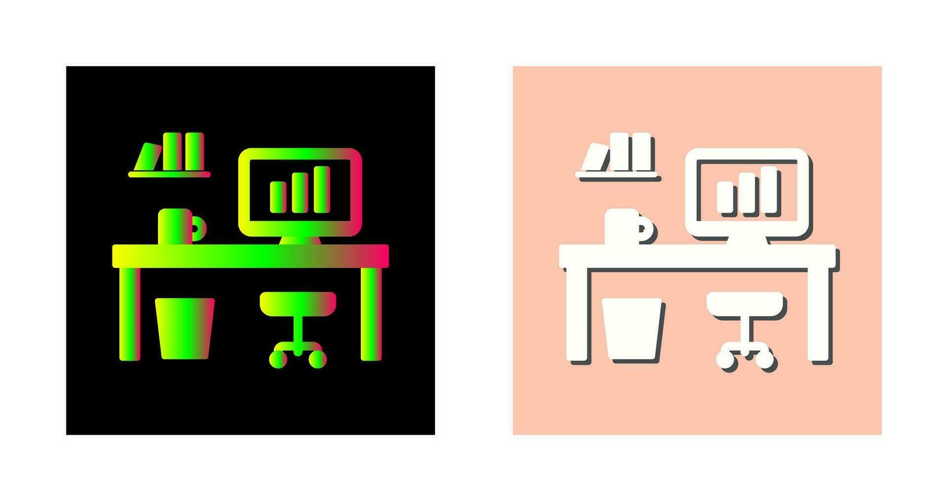 Office Desk Vector Icon