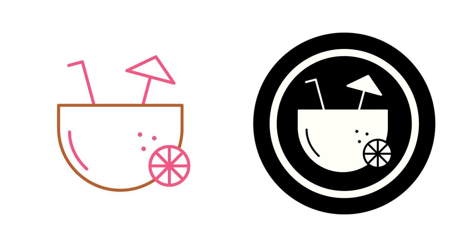 Coconut Drink Vector Icon