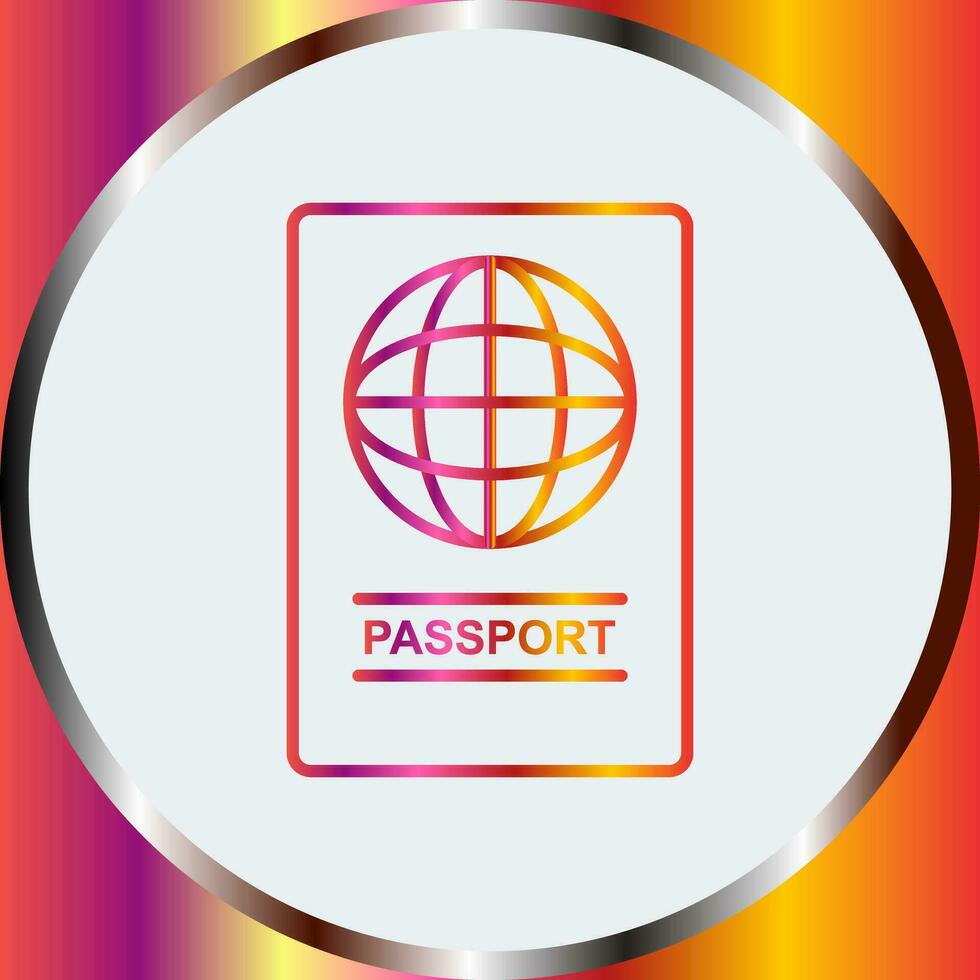 icono de vector de pasaporte