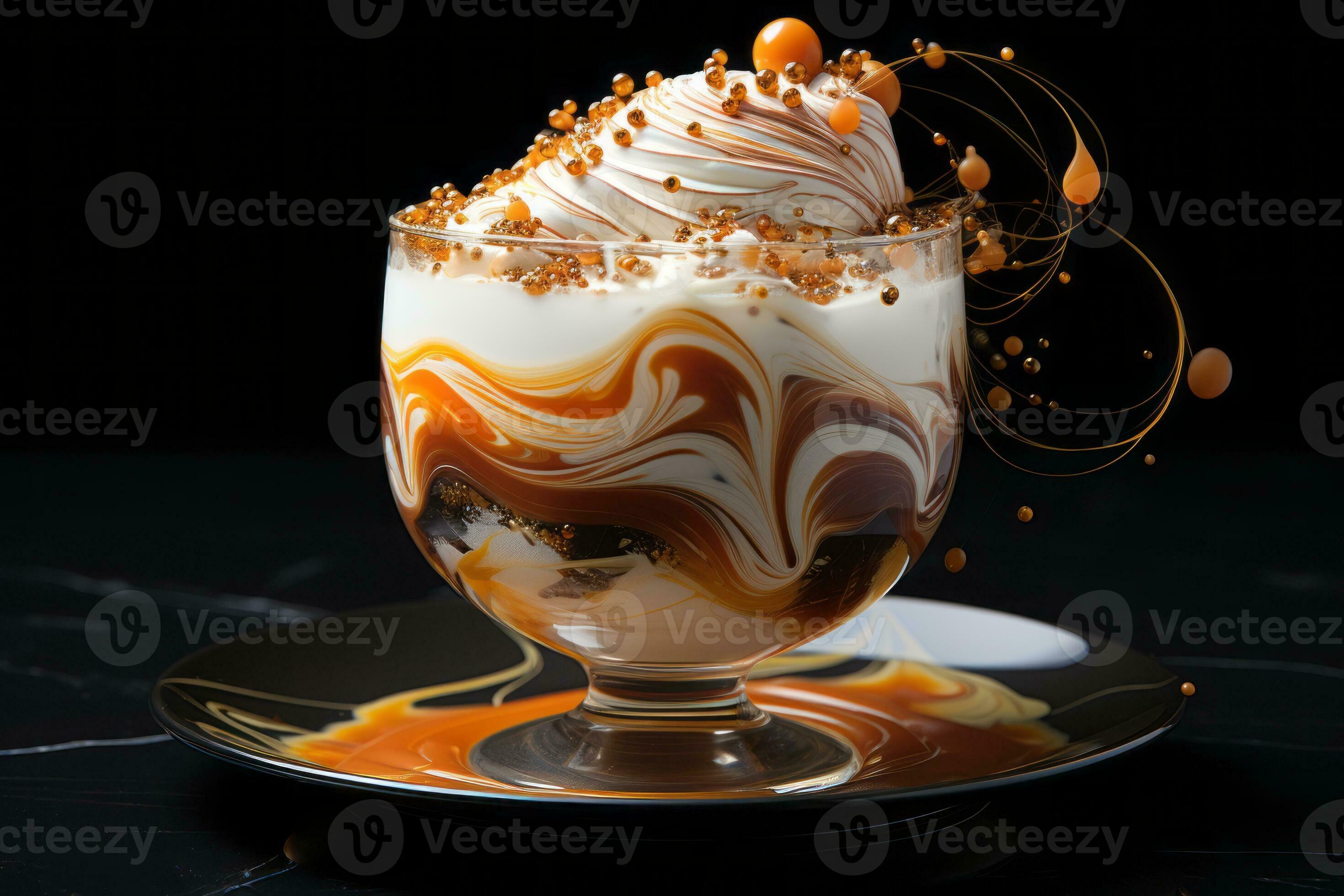 Gourmet Caramel Macchiato ,the smooth and velvety milk foam, the