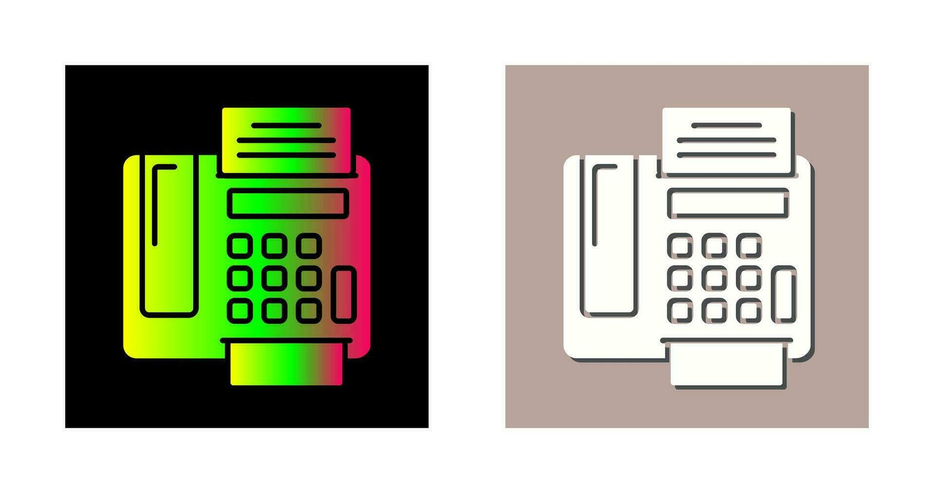 icono de vector de máquina de fax