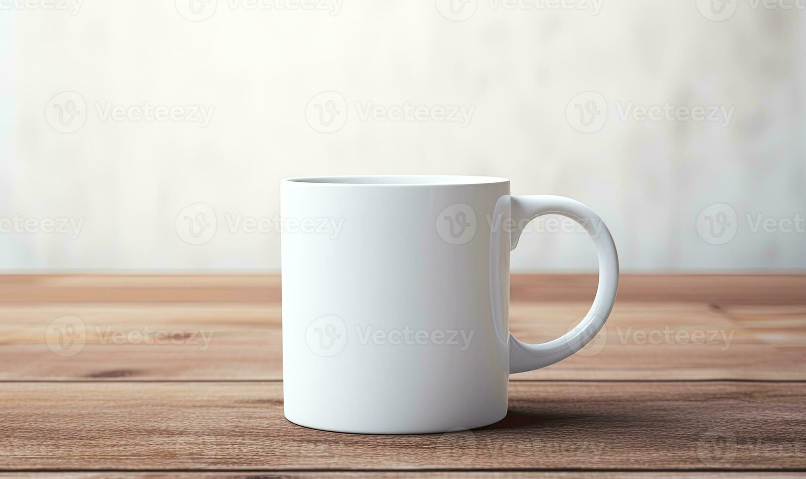 Blank white mug mockup, AI generative photo