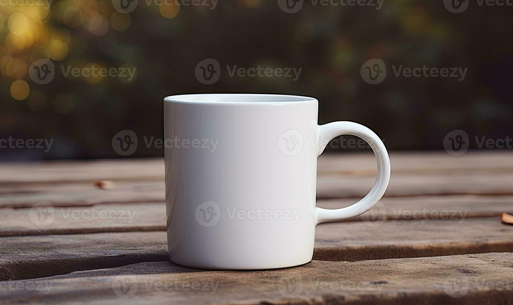 Blank white mug mockup, AI generative photo