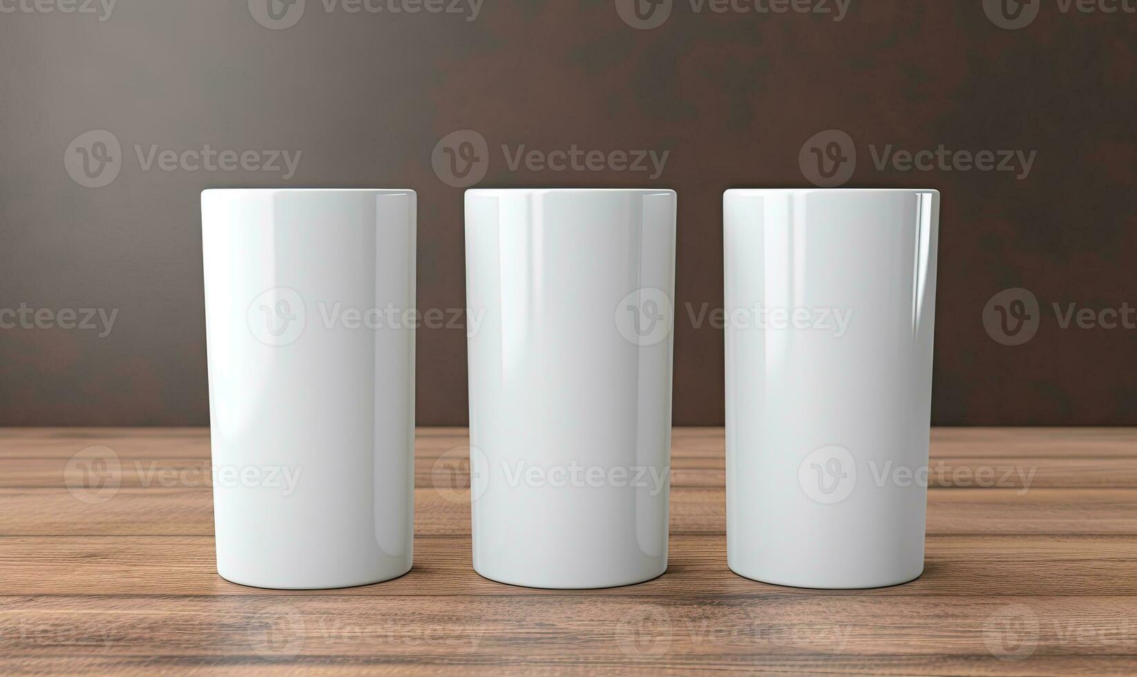Blank white mug mockup, AI generative photo