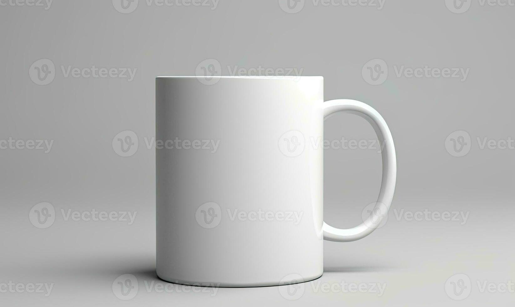 Blank white mug mockup, AI generative photo