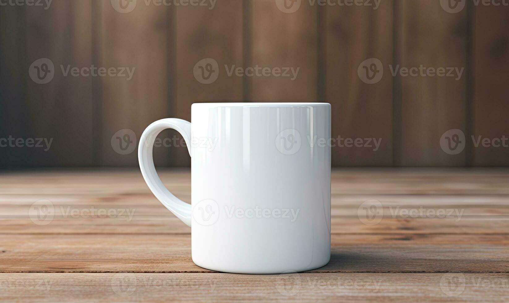 Blank white mug mockup, AI generative photo