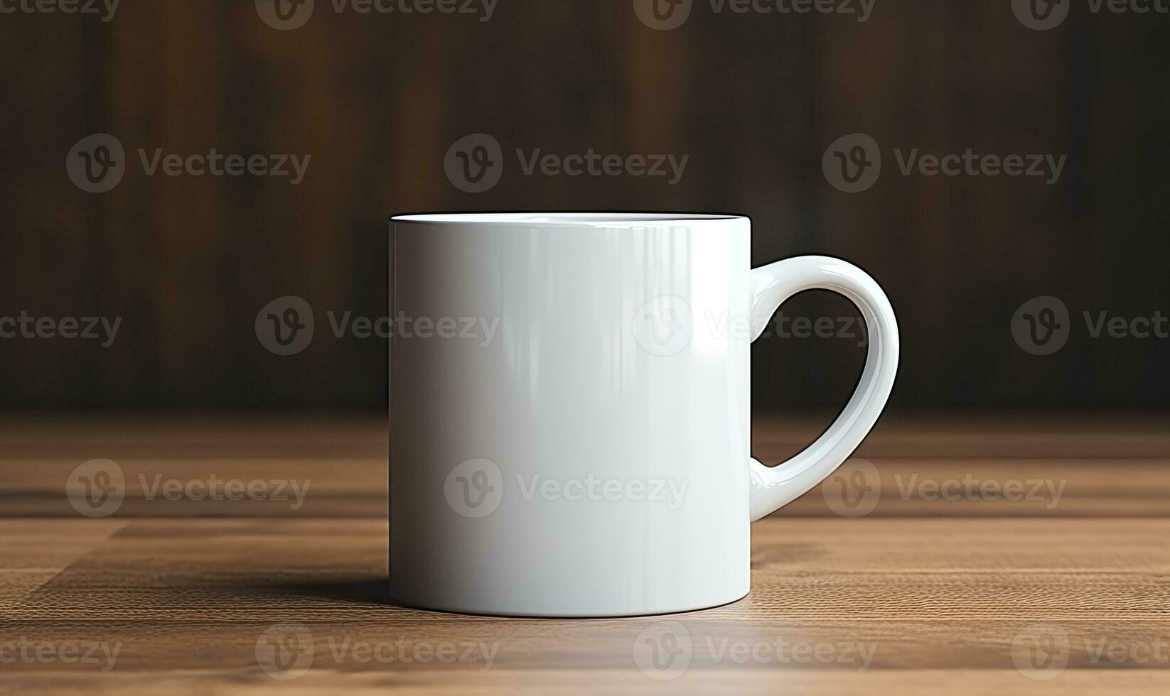 Blank white mug mockup, AI generative photo