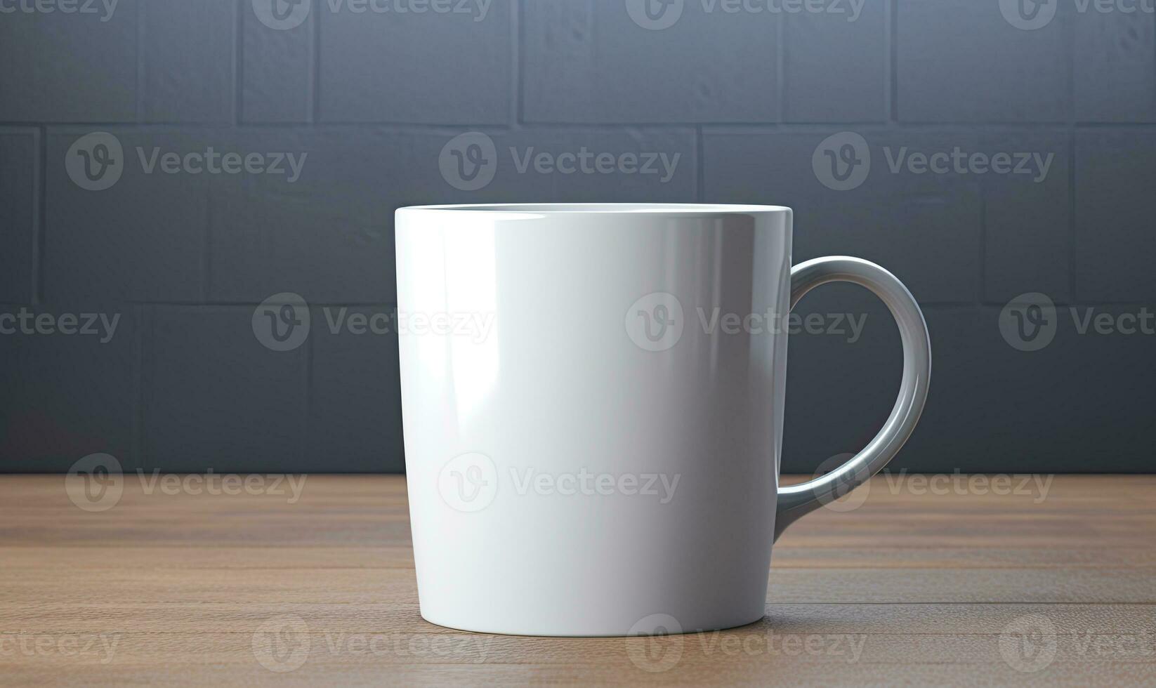 Blank white mug mockup, AI generative photo