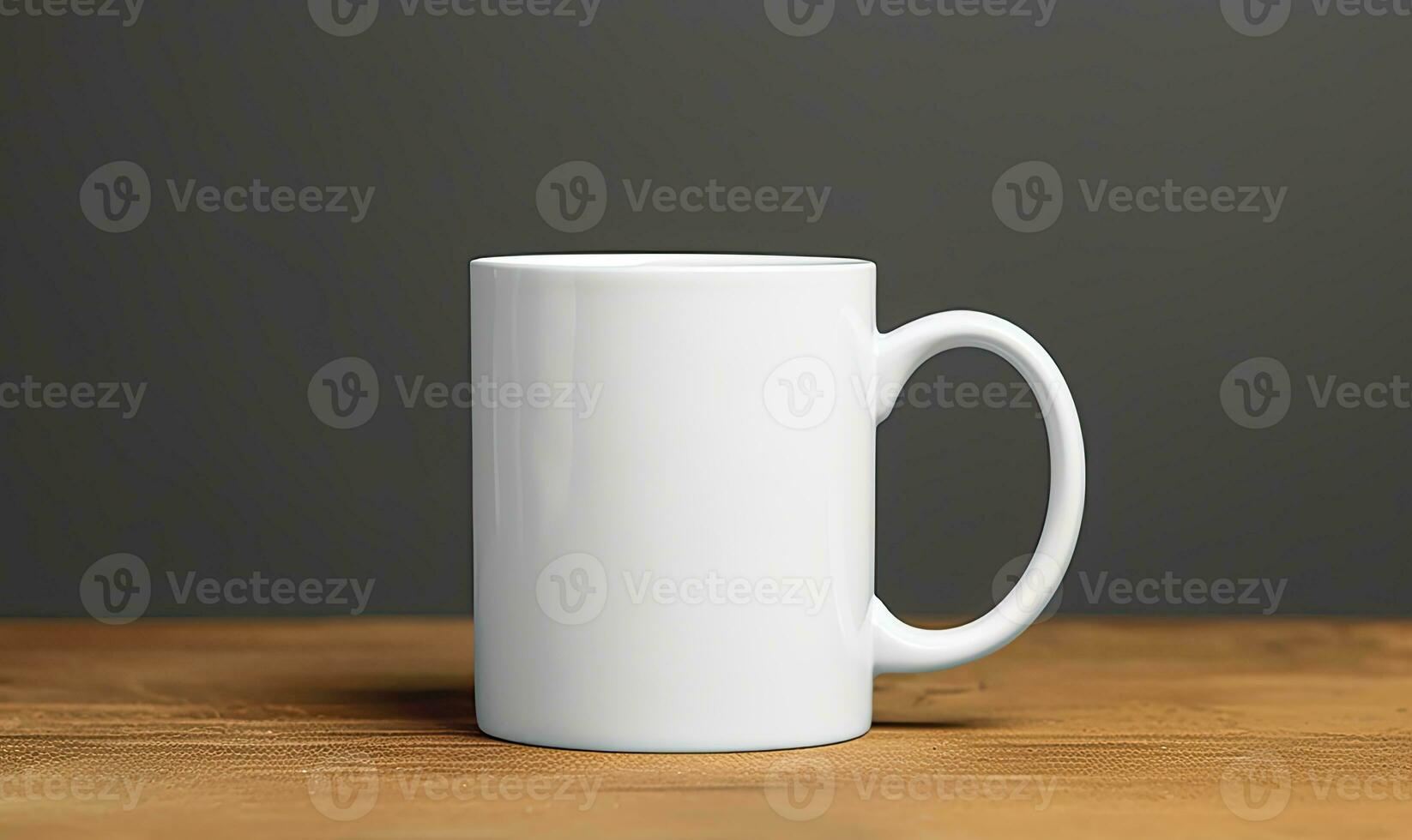 Blank white mug mockup, AI generative photo