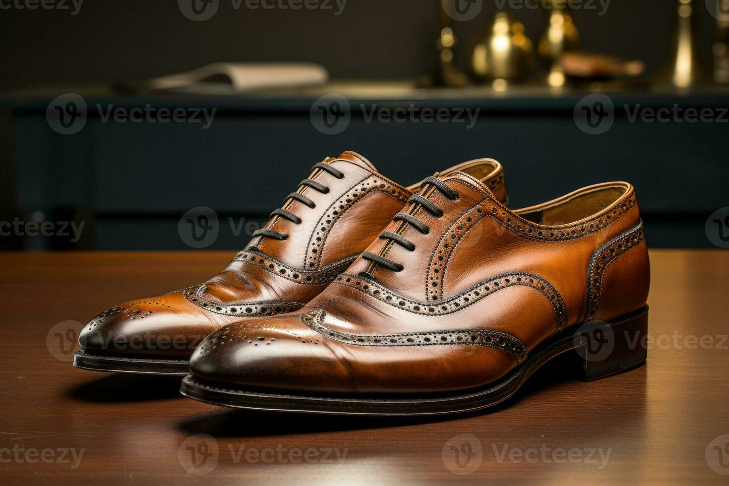 An elegant image showcasing the restoration of a vintage leather shoe, bringing it back to its former glory. Generative AI photo