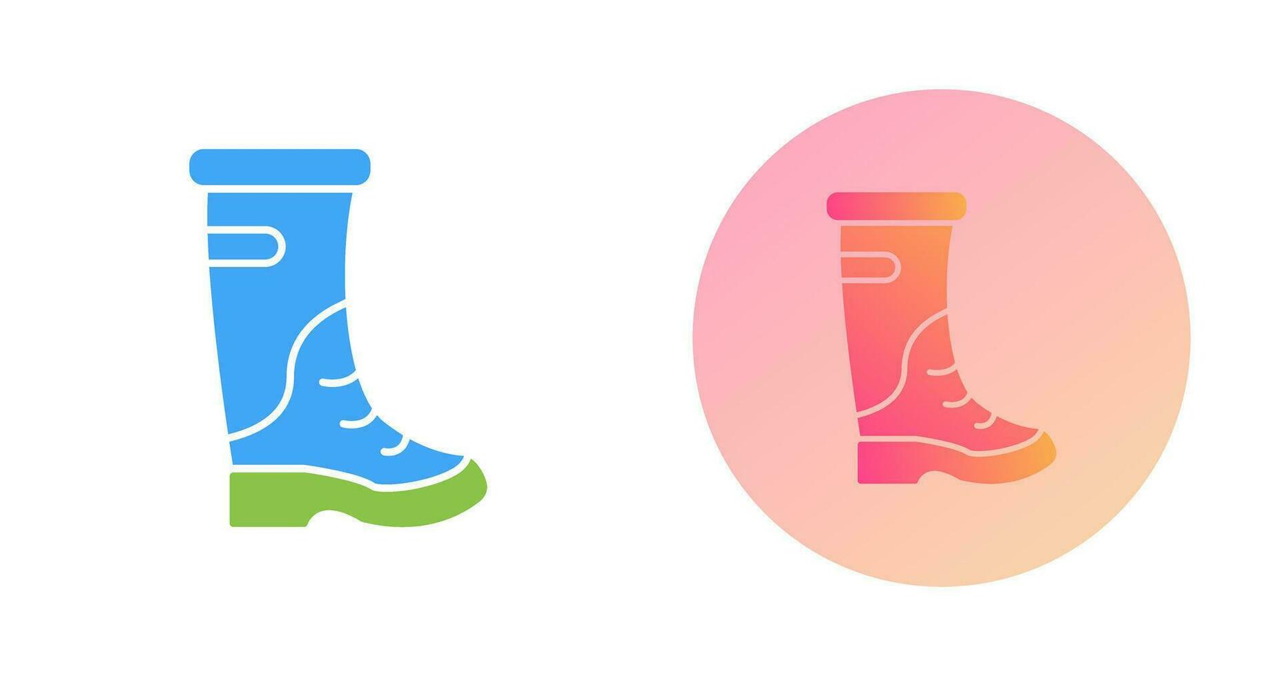 icono de vector de botas de lluvia