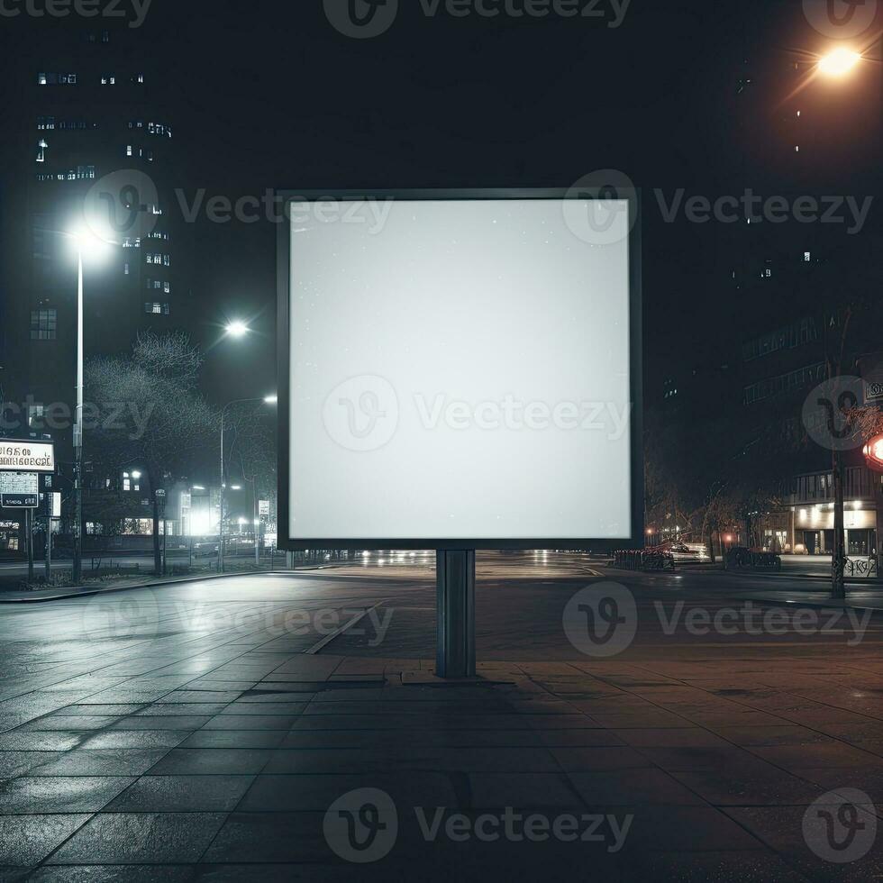 Street Billboard mockup, AI generative photo