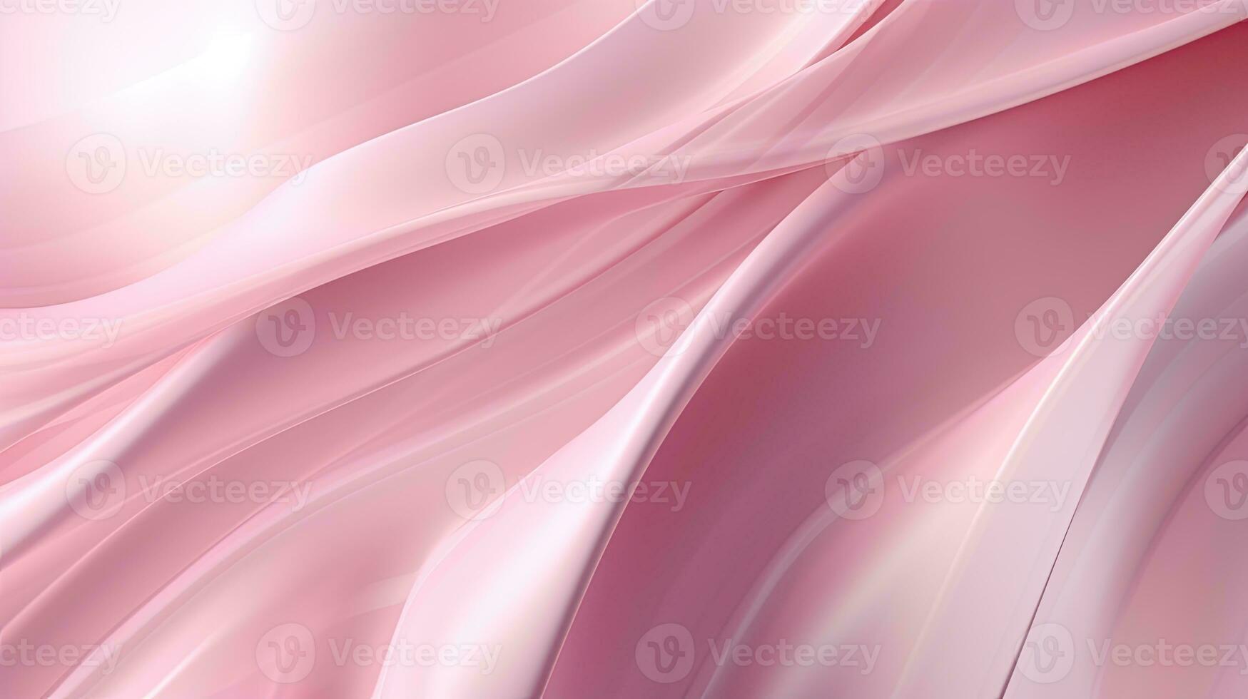 Abstract pink silky and smooth waves background, AI generative photo