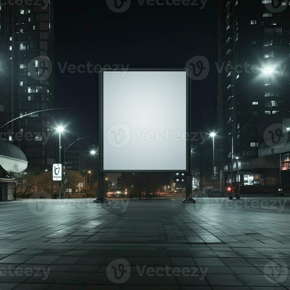 Street Billboard mockup, AI generative photo