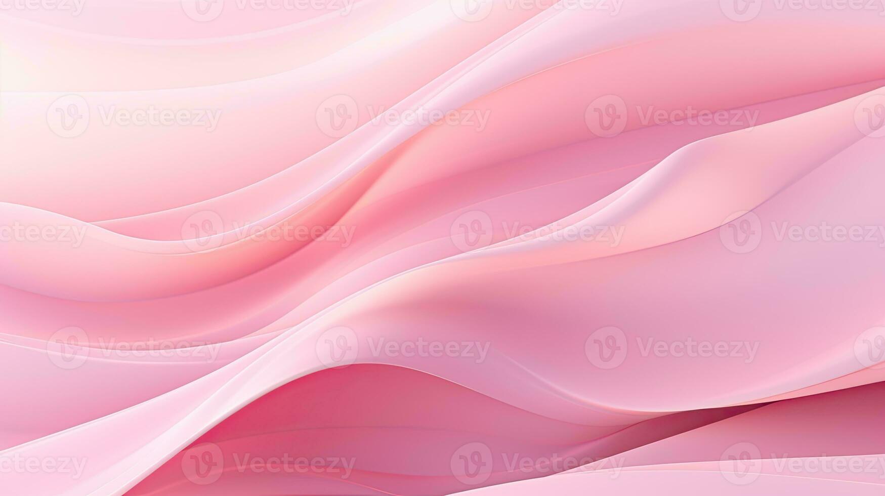 Abstract pink silky and smooth waves background, AI generative photo