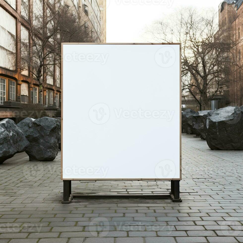 Street Billboard mockup, AI generative photo