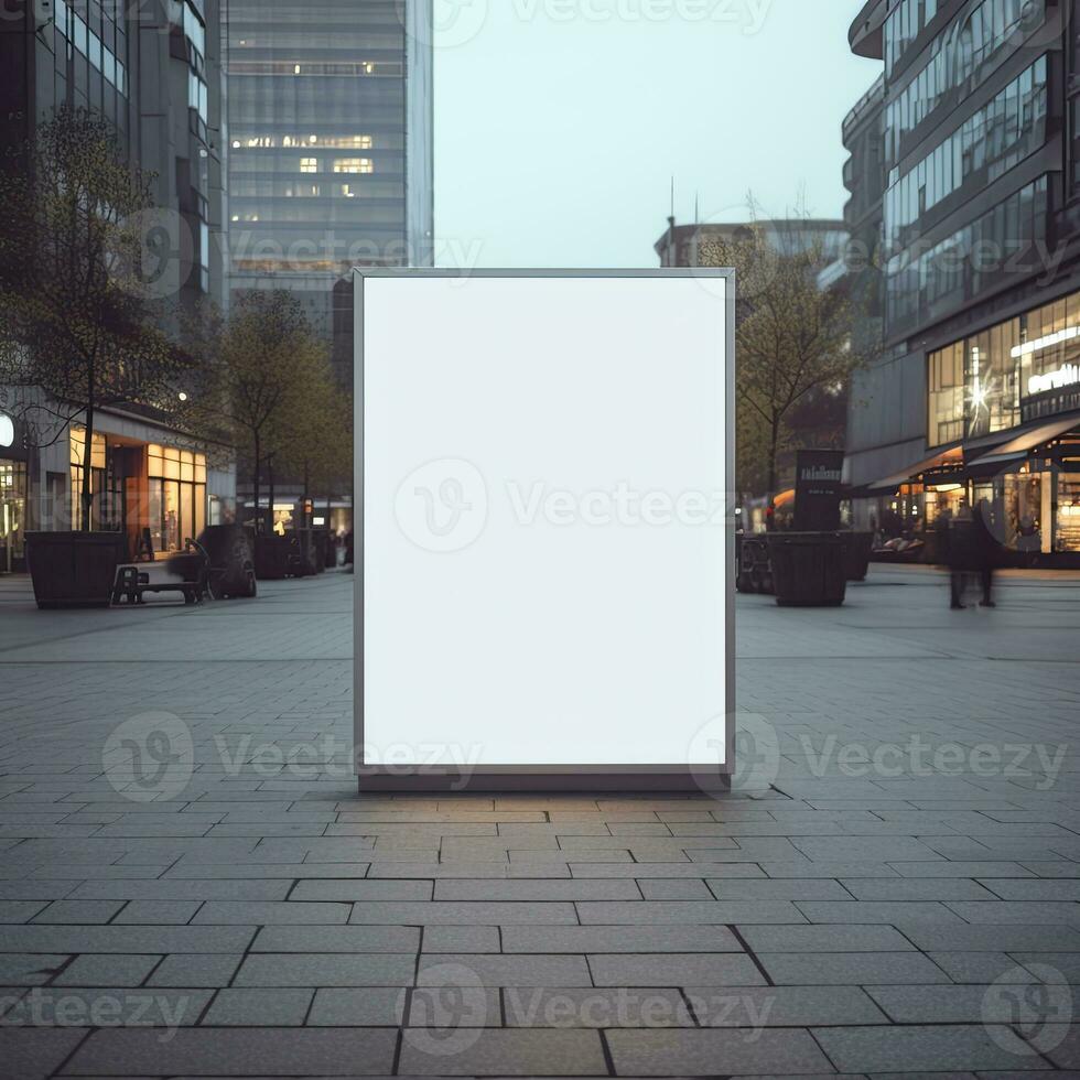 Street Billboard mockup, AI generative photo