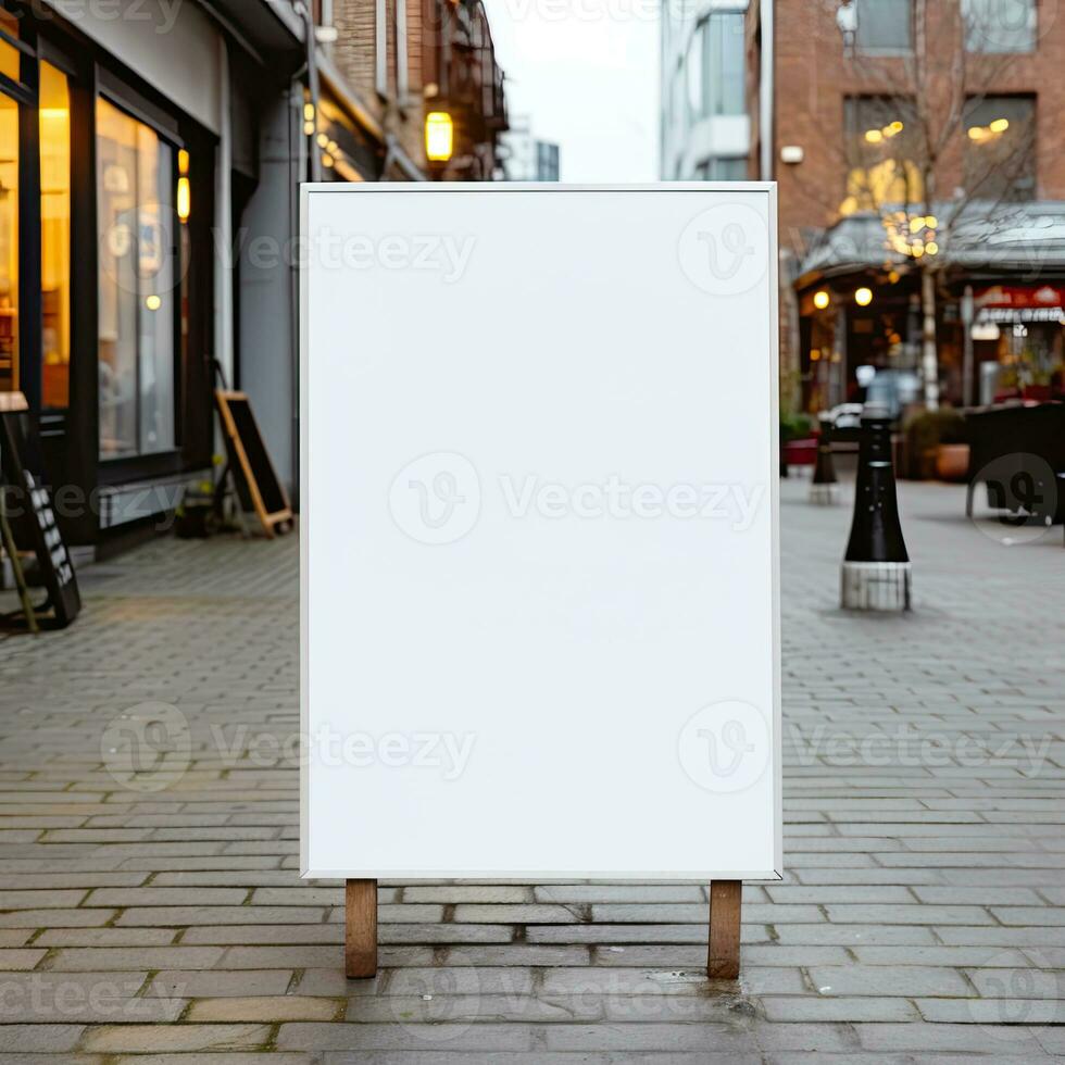 Street Billboard mockup, AI generative photo