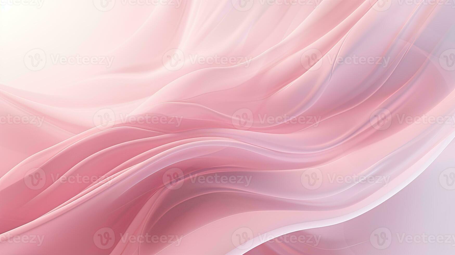 Abstract pink silky and smooth waves background, AI generative photo