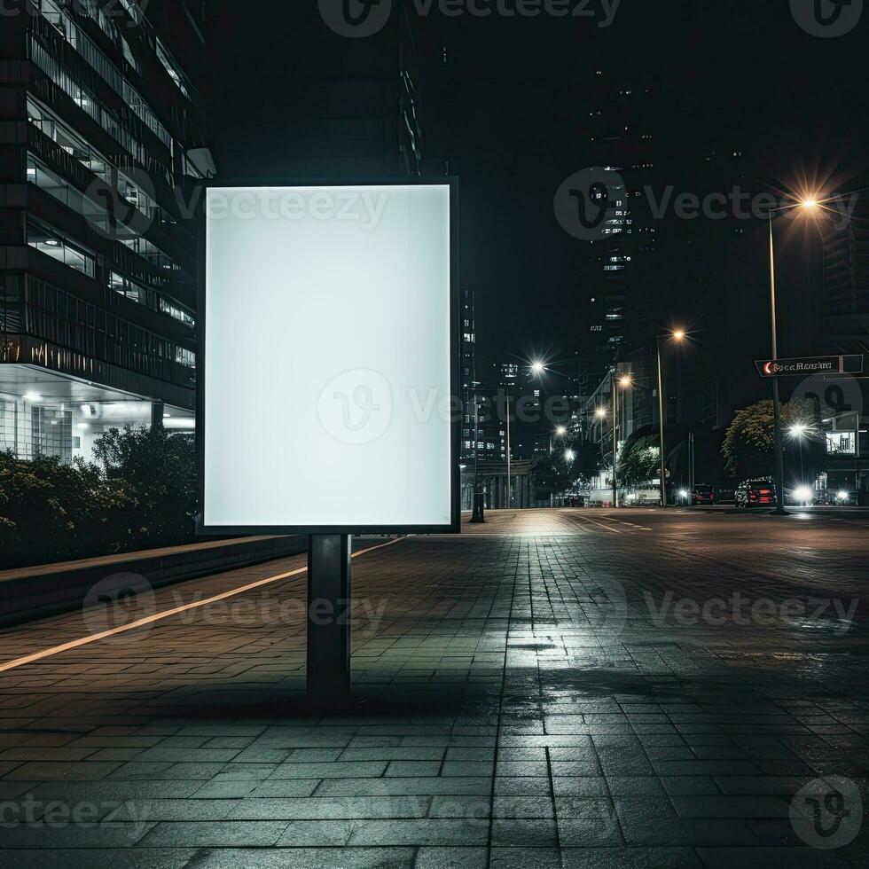 Street Billboard mockup, AI generative photo