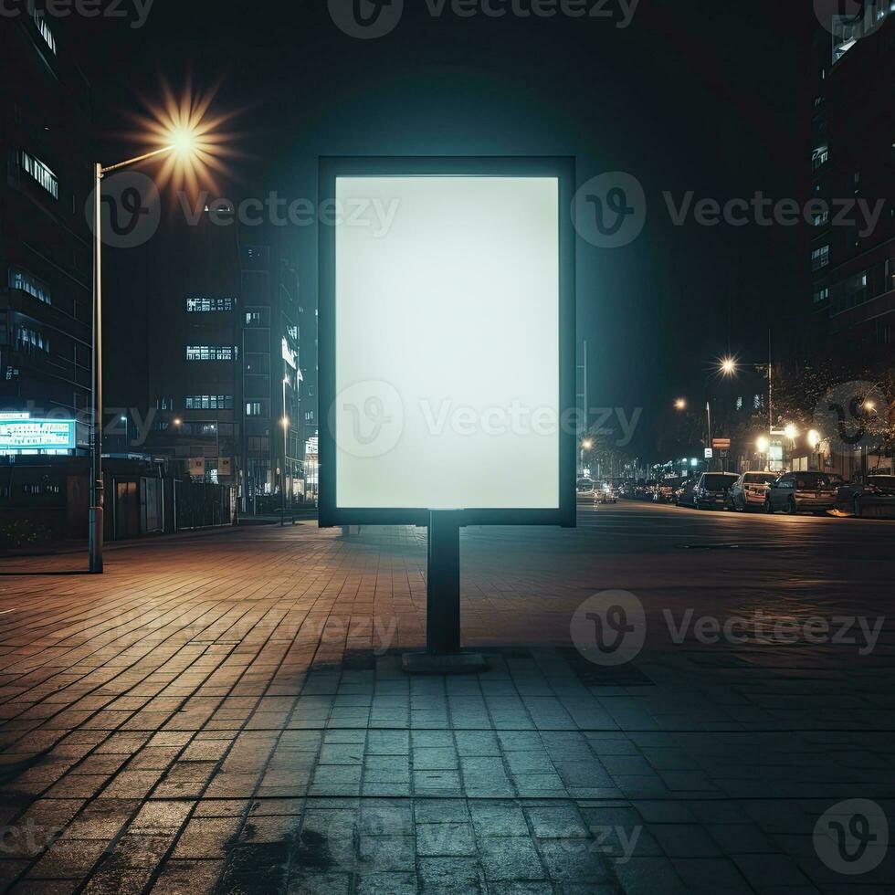 Street Billboard mockup, AI generative photo