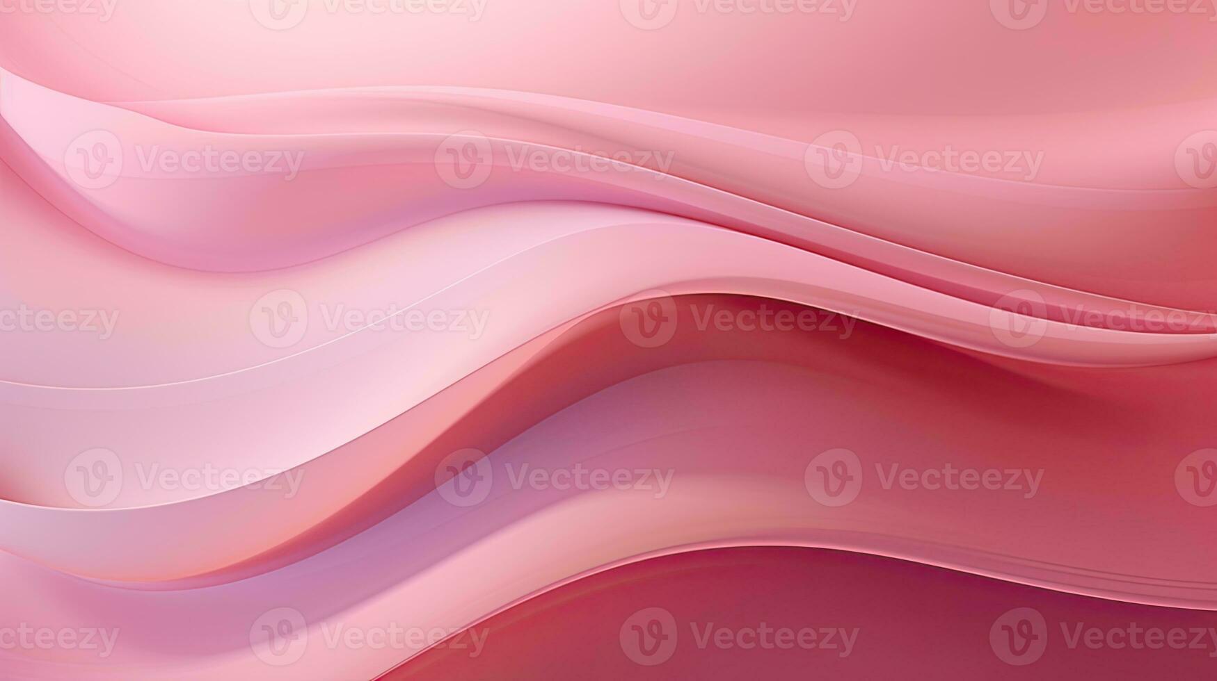 Abstract pink silky and smooth waves background, AI generative photo