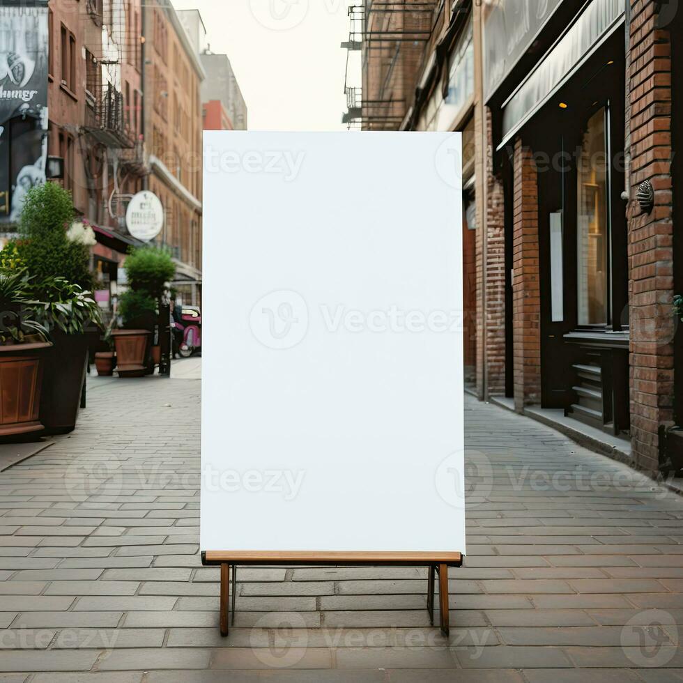 Street Billboard mockup, AI generative photo