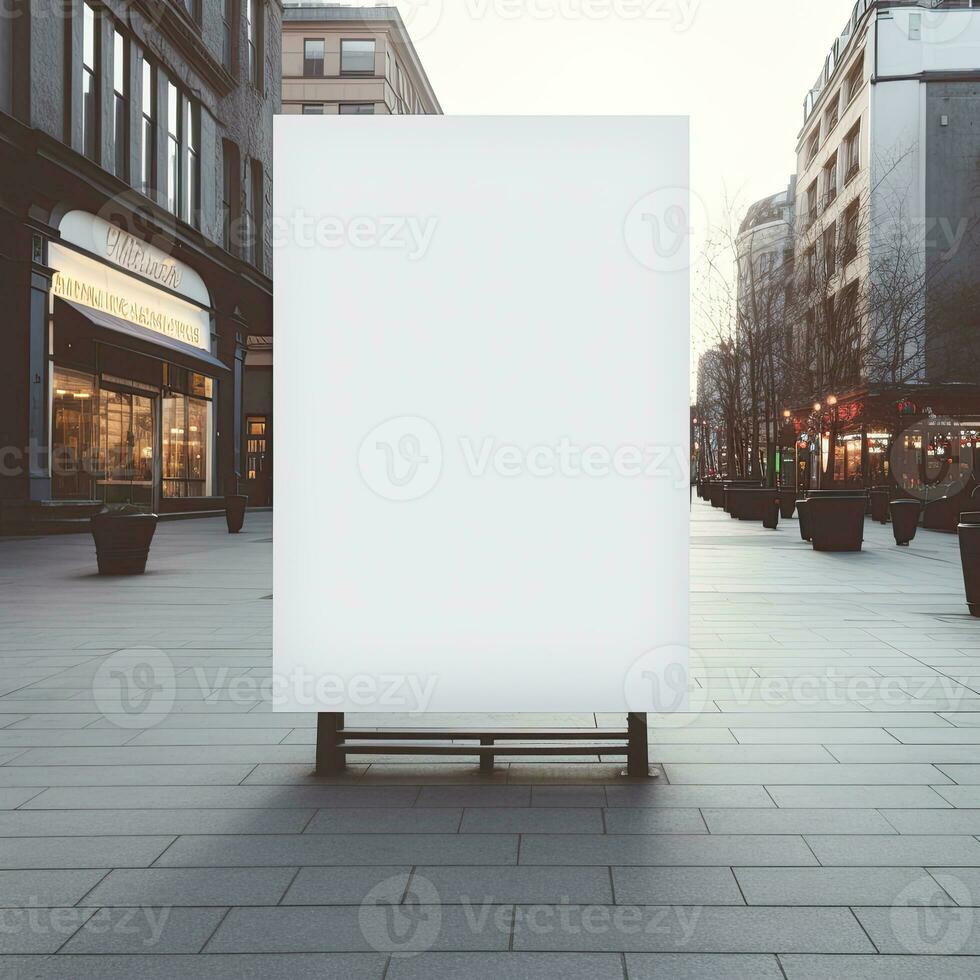 Street Billboard mockup, AI generative photo