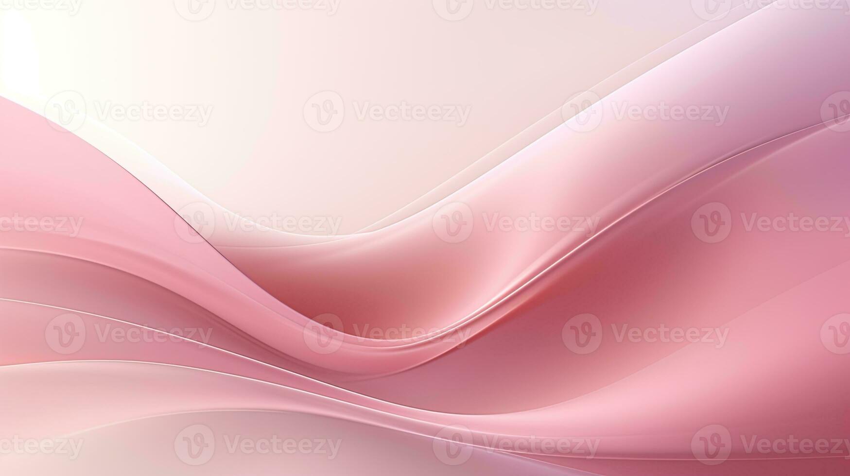 Abstract pink silky and smooth waves background, AI generative photo