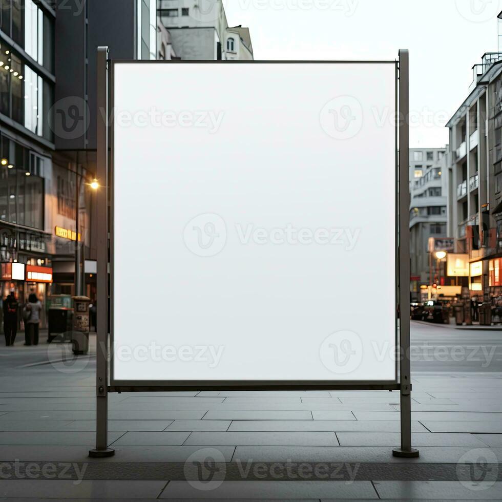 Street billboard mockup, AI generative photo