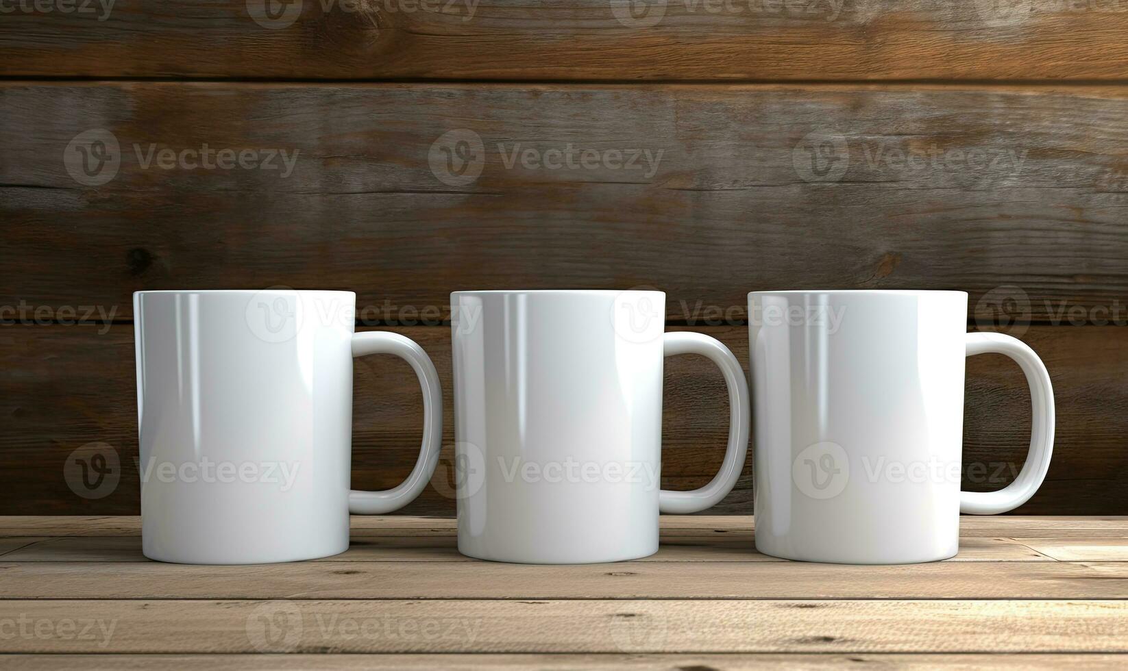 Blank white mug mockup, AI generative photo