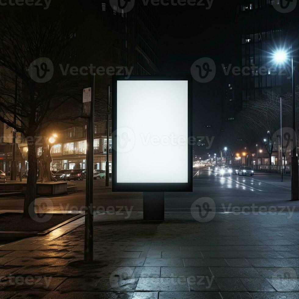 Street Billboard mockup, AI generative photo