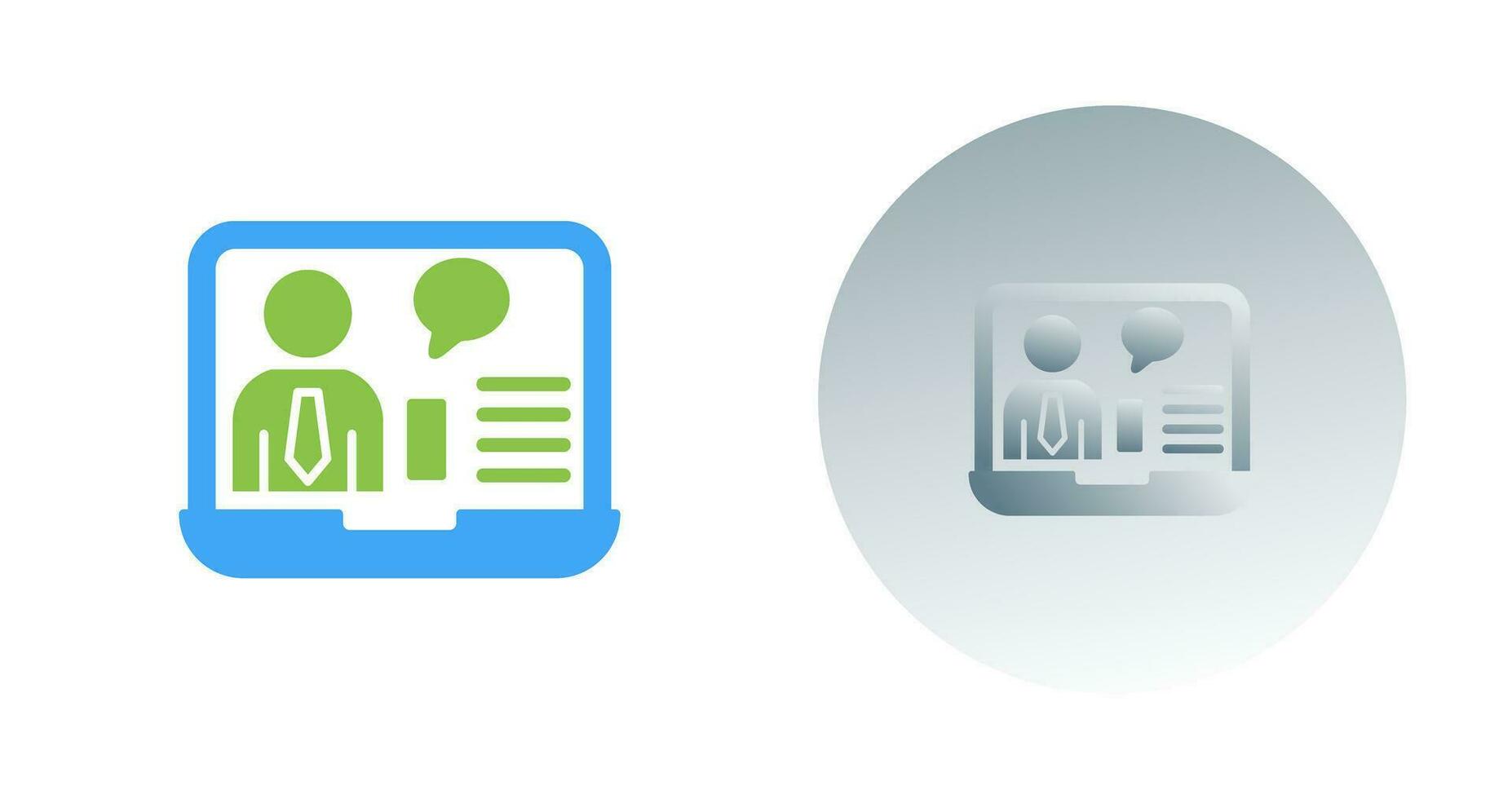 Online Job Interview Vector Icon