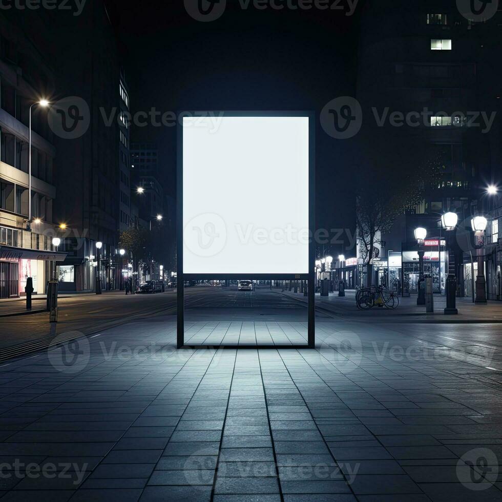 Street Billboard mockup, AI generative photo