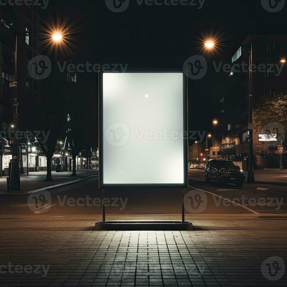 Street Billboard mockup, AI generative photo