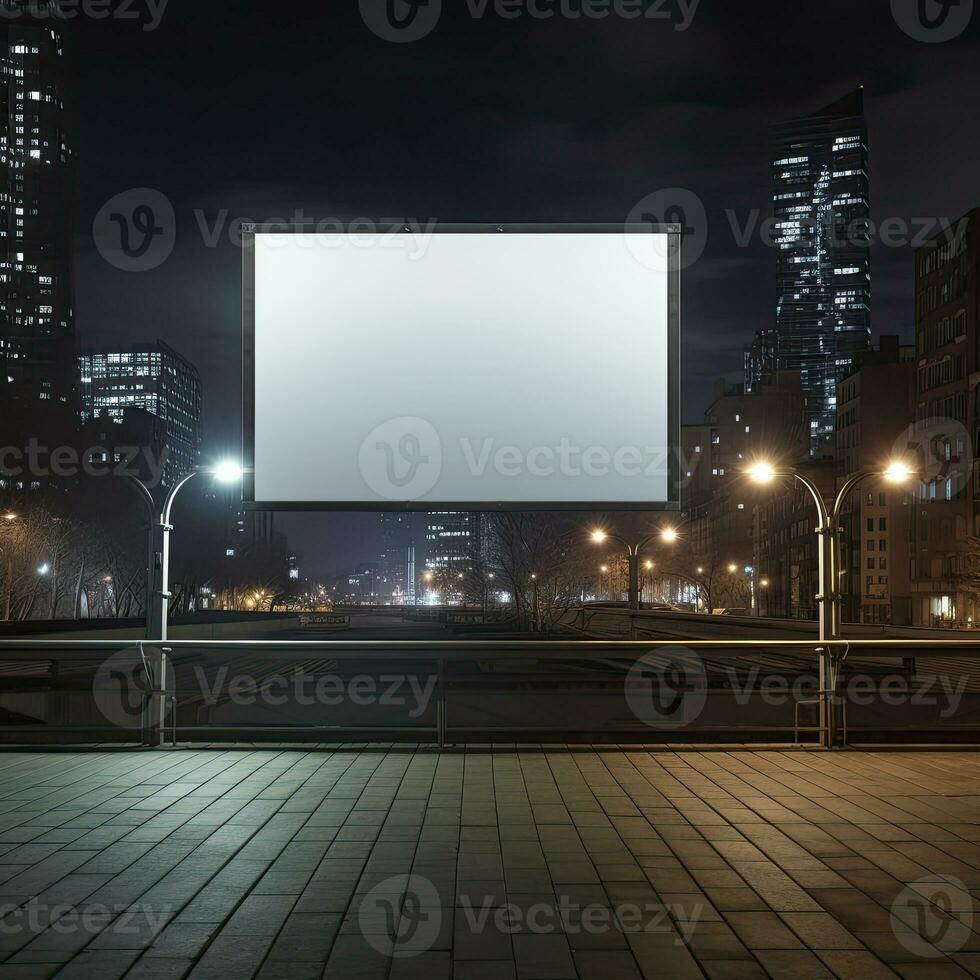 Street Billboard mockup, AI generative photo