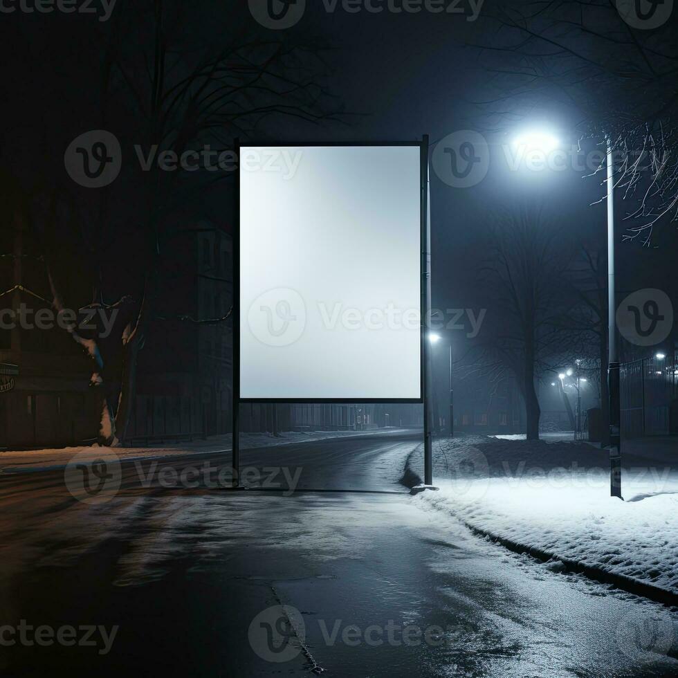 Street Billboard mockup, AI generative photo