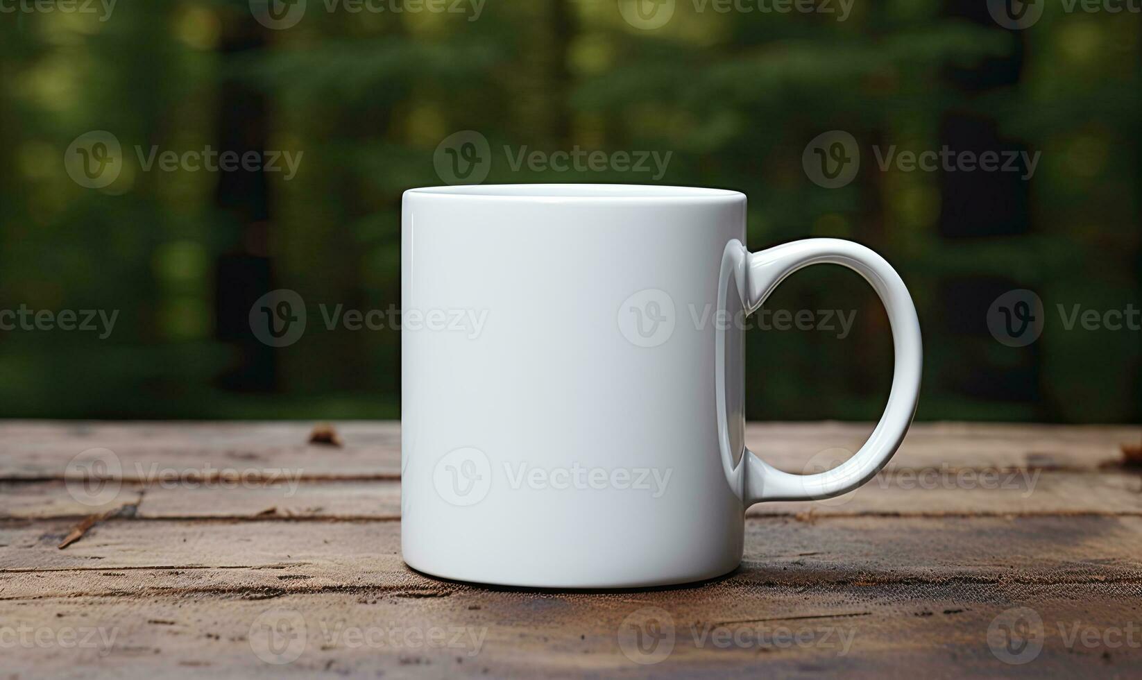 Blank white mug mockup, AI generative photo