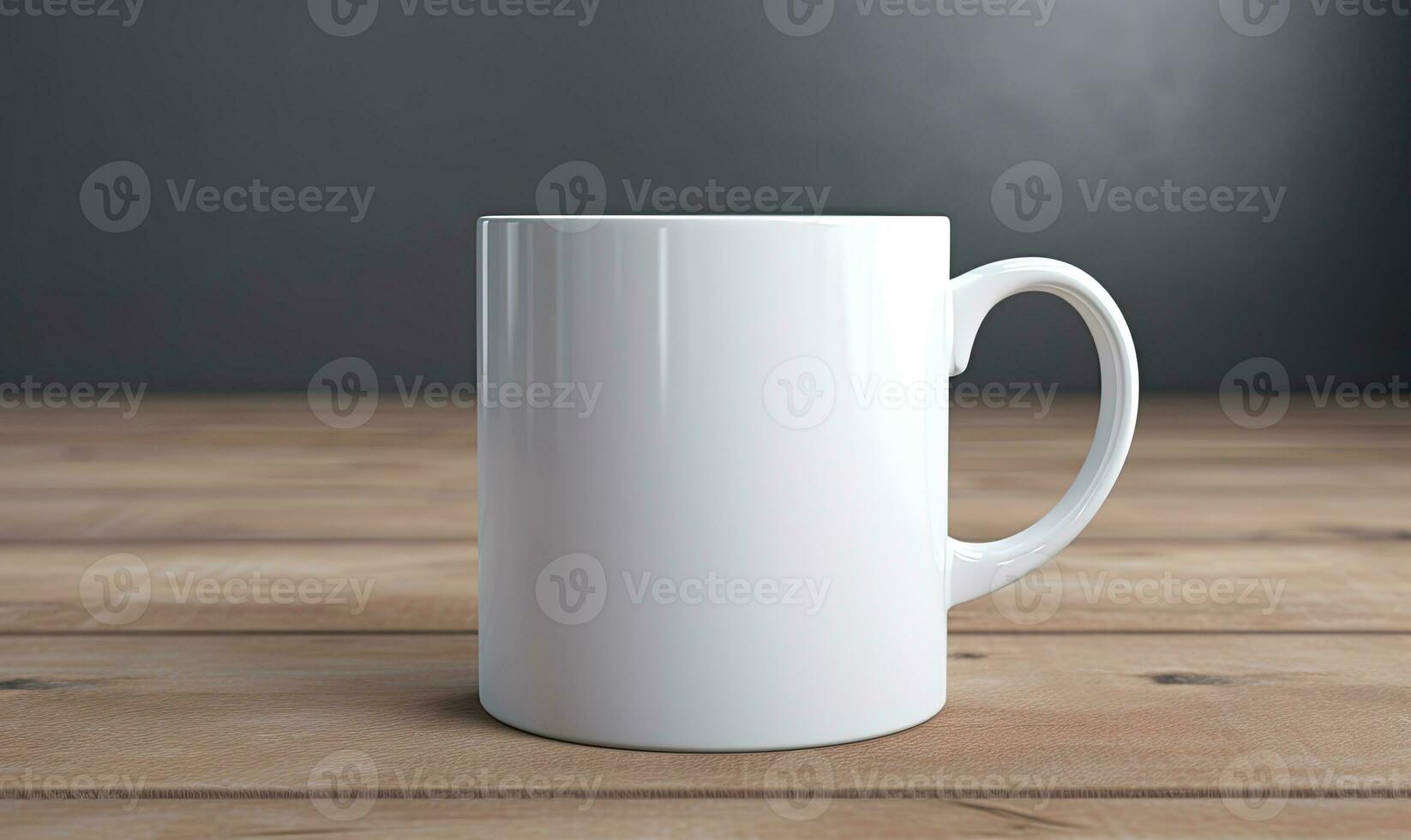 Blank white mug mockup, AI generative photo