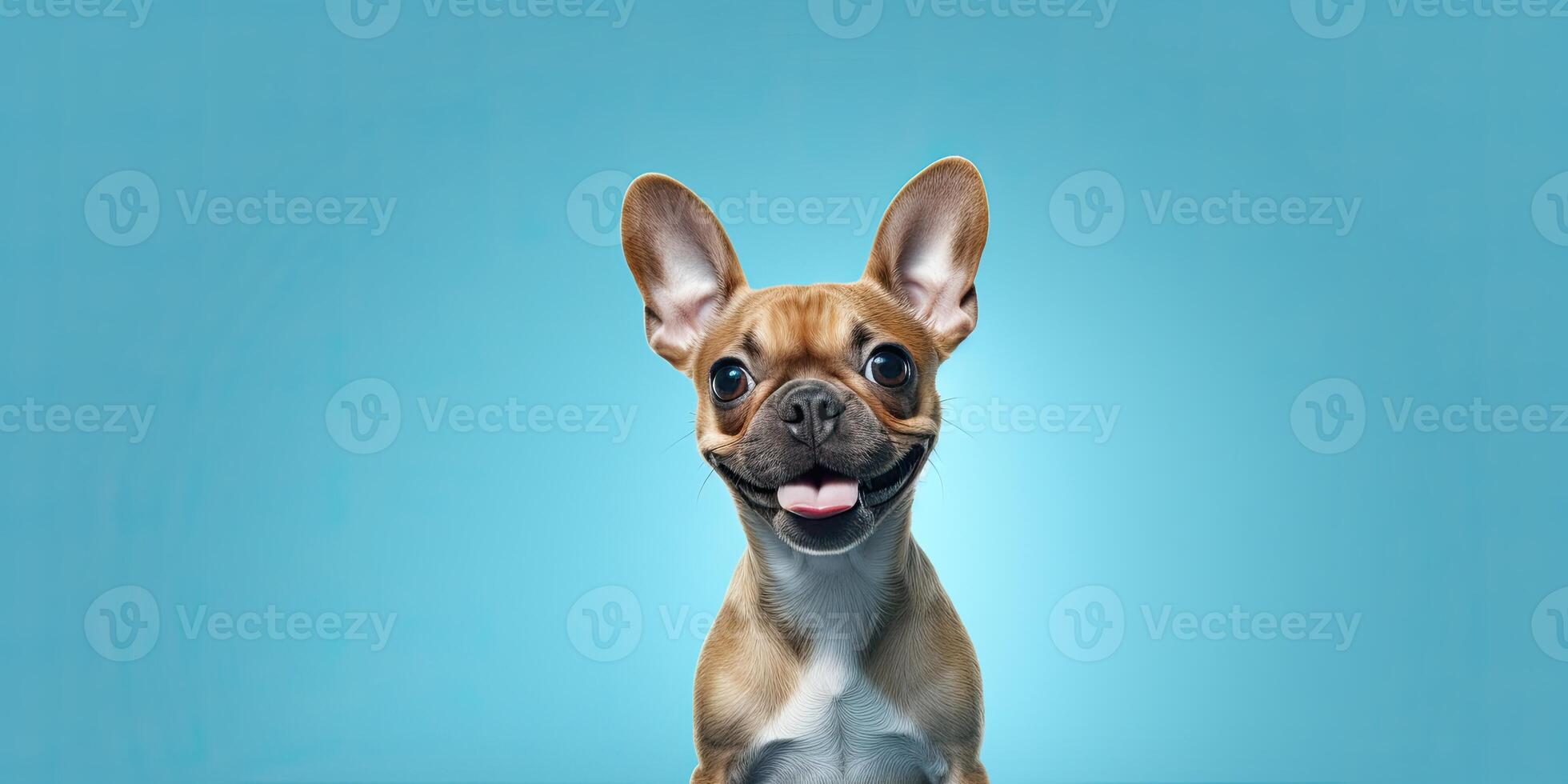 Dog portrait on a minimal background, photo