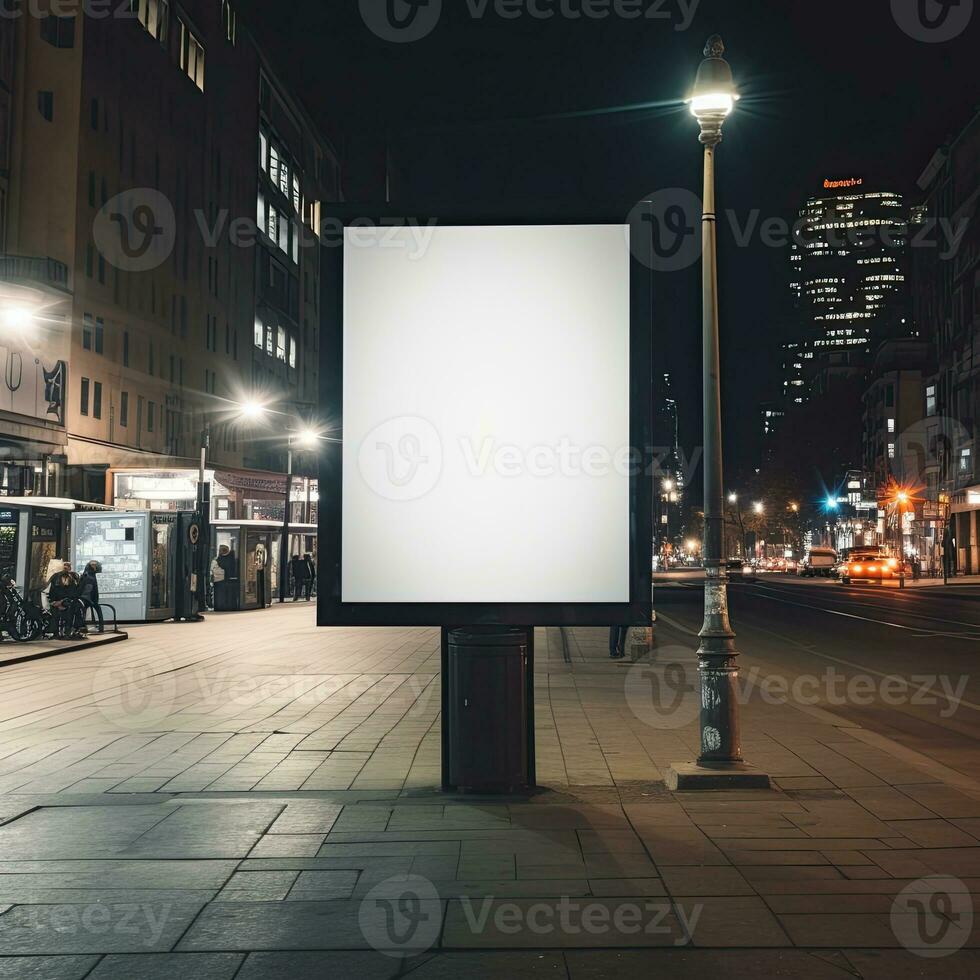 Street Billboard mockup, AI generative photo